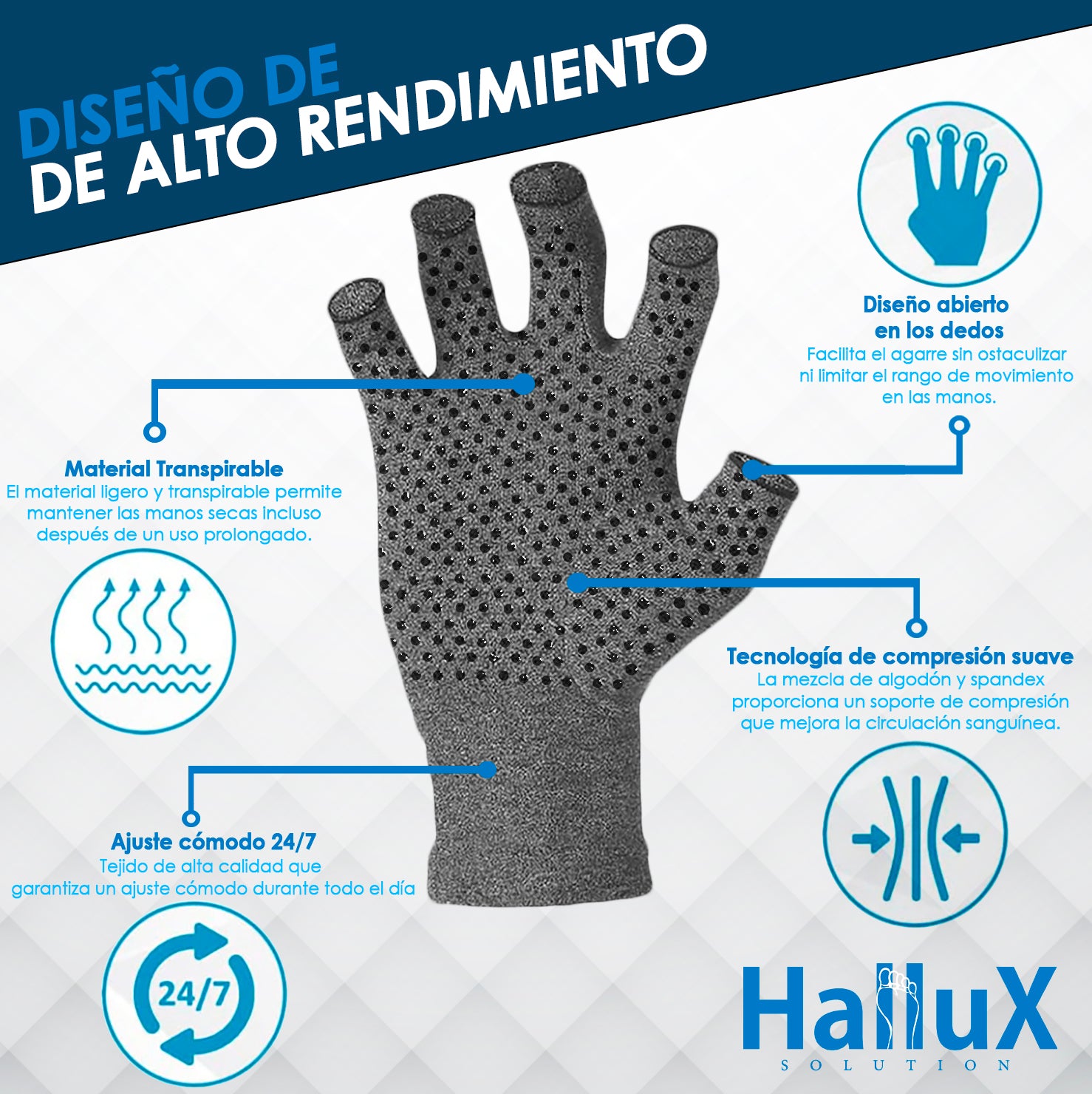 Guantes de Compresión Suave ArtrixConfort™